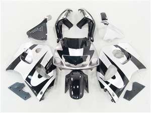 Motorcycle Fairings Kit - 1996-2000 Suzuki GSXR 600 750 SRAD Silver/Black Fairings | NSS9600-22