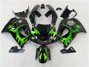 Motorcycle Fairings Kit - Green Tribal 1996-2000 Suzuki GSXR 600 750 SRAD Motorcycle Fairings | NSS9600-6