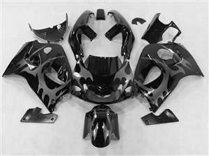 Motorcycle Fairings Kit - Silver Tribal 1996-2000 Suzuki GSXR 600 750 SRAD Motorcycle Fairings | NSS9600-8