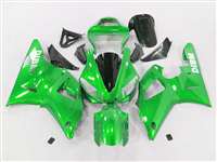 Motorcycle Fairings Kit - 2000-2001 Yamaha YZF R1 Green Ghosted Flame Fairings | NY10001-21