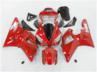 Motorcycle Fairings Kit - 2000-2001 Yamaha YZF R1 Red Ghosted Flame Fairings | NY10001-22