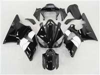 Motorcycle Fairings Kit - 2000-2001 Yamaha YZF R1 Black/White OEM Style Fairings | NY10001-23
