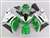 Motorcycle Fairings Kit - 2000-2001 Yamaha YZF R1 Green/White Fairings | NY10001-4