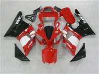 Motorcycle Fairings Kit - 2000-2001 Yamaha YZF R1 Red/White OEM Style Fairings | NY10001-8