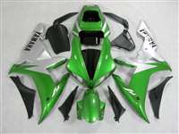 Motorcycle Fairings Kit - 2002-2003 Yamaha YZF R1 Metallic Green/Silver Fairings | NY10203-11