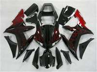 Motorcycle Fairings Kit - 2002-2003 Yamaha YZF R1 Red Flame Fairings | NY10203-13