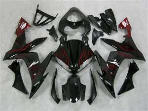 Motorcycle Fairings Kit - 2004-2006 Yamaha YZF R1 Airbrushed Flames Fairings | NY10406-19