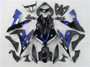 Motorcycle Fairings Kit - 2004-2006 Yamaha YZF R1 Black/Blue Accents Fairings | NY10406-27