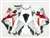 Motorcycle Fairings Kit - 2004-2006 Yamaha YZF R1 Metallic Red/White Fairings | NY10406-32