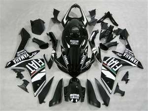 Motorcycle Fairings Kit - 2007-2008 Yamaha YZF R1 Black FIAT Fairings | NY10708-10