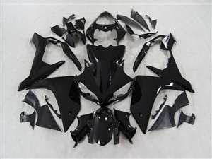 Motorcycle Fairings Kit - 2007-2008 Yamaha YZF R1 Gloss Black Fairings | NY10708-17