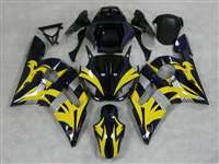 Motorcycle Fairings Kit - 1998-1999 Yamaha YZF R1 Black yellow Silver Fairings | NY19899-13