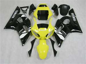 Motorcycle Fairings Kit - 1998-1999 Yamaha YZF R1 Black yellow white Fairings | NY19899-15
