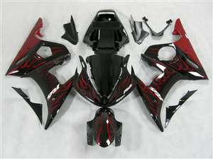 Motorcycle Fairings Kit - Fire Red Yamaha 2003-2005 YZF R6 and 2006-2009 R6S Motorcycle Fairings | NY60305-24