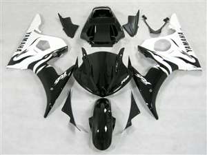 Motorcycle Fairings Kit - White Flame Yamaha 2003-2005 YZF R6 and 2006-2009 R6S Motorcycle Fairings | NY60305-25