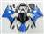 Motorcycle Fairings Kit - Yamaha 2003-2005 YZF R6 and 2006-2009 R6S Blue Metallic Motorcycle Fairings | NY60305-6