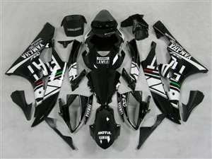 Motorcycle Fairings Kit - 2006-2007 FIAT Black Yamaha YZF R6 Motorcycle Fairings | NY60607-18