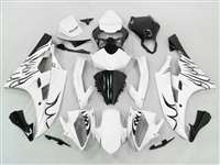 Motorcycle Fairings Kit - 2006-2007 White Flame Yamaha YZF R6 Motorcycle Fairings | NY60607-6