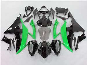 Motorcycle Fairings Kit - Black/Green Yamaha YZF-R6 2008-2016 Fairing Kit | NY60816-23