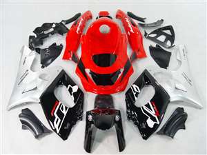 Motorcycle Fairings Kit - 1997-2007 Yamaha YZF 600R Silver Red OEM Style Fairings | NY69707-3