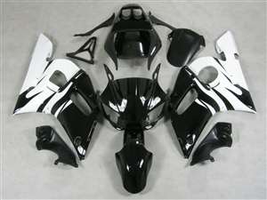 Motorcycle Fairings Kit - 1998-2002 Yamaha YZF R6 White/Black Fairings | NY69802-16