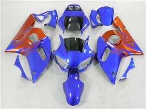 Motorcycle Fairings Kit - 1998-2002 Yamaha YZF R6 Blue/Orange Fairings | NY69802-21