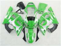 Motorcycle Fairings Kit - 1998-2002 Yamaha YZF R6 Green/Silver Tribal Fairings | NY69802-22