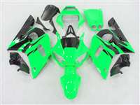 Motorcycle Fairings Kit - 1998-2002 Yamaha YZF R6 Green/Black Flame Fairings | NY69802-31