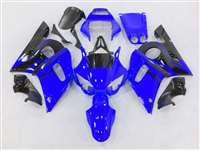 Motorcycle Fairings Kit - 1998-2002 Yamaha YZF R6 Blue/Black Flame Fairings | NY69802-32