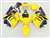 Motorcycle Fairings Kit - 1998-2002 Yamaha YZF R6 Yellow Flames Fairings | NY69802-33