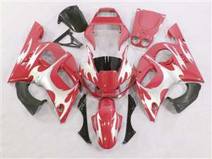 Motorcycle Fairings Kit - 1998-2002 Yamaha YZF R6 Red/Silver Tribal Fairings | NY69802-38