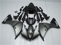 Motorcycle Fairings Kit - 2012-2014 Yamaha YZF R1 Dark Grey/Black Custom Fairings | R12142