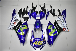 Motorcycle Fairings Kit - 2017-2021 Yamaha YZF-R6 Blue/White Custom Fairings | R6791