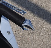 Roaring Toyz Arrow Point Chrome Billet Bar Ends Kawasaki ZX Fitment