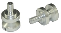 SWINGARM SPOOLS (2 PACK) Anodized Silver Aluminum (Product code: SAS101SI)