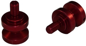 SWINGARM SPOOLS (2 PACK) Anodized Red Aluminum (Product code: SAS201R)
