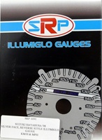 SILVER Suzuki Hayabusa 2008-Present Universal Gauges Reverse Style Illumiglo (Product Code # SRP1091)