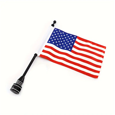 Motorcycle Flagpole for Harley – Vertical USA Flag Luggage Rack Mount for Touring, Road Glide, Sportster XL883 & 1200