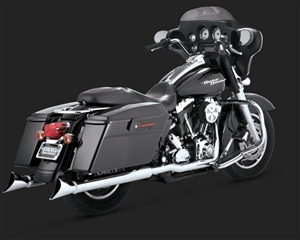 Harley Touring '95-'16 Chrome Fishtail Exhaust