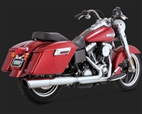 Harley Dyna Twin Slash 2-Into-1 Slip-On Chrome Exhaust