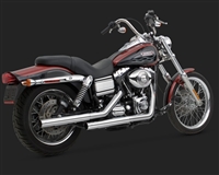 Harley Dyna Straightshots HS Slip-Ons Chrome Exhaust