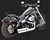 Harley Dyna Twin Slash 3" Slip-Ons Chrome Exhaust