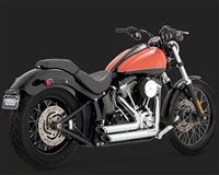Harley Softail Chrome Shortshots Staggered Exhaust