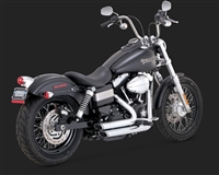 Harley Dyna Shortshots Staggered Chrome Exhaust