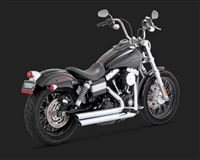 Harley Dyna Big Shots Staggered Chrome Exhaust