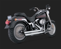 Harley Softail Double Barrel Staggered Exhaust