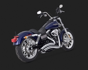 Harley Dyna Big Radius 2-Into-2 Chrome Exhaust