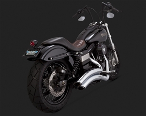 Harley Dyna Super Radius Chrome Exhaust