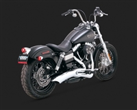 Harley Dyna Big Radius 2-Into-1 Chrome Exhaust