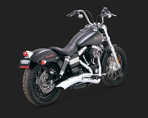 Harley Dyna Big Radius 2-Into-1 Chrome Exhaust